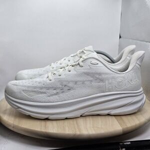 Men's Size 12.5 -  One One Clifton 9 Triple White Running Shoes 1127895WWH